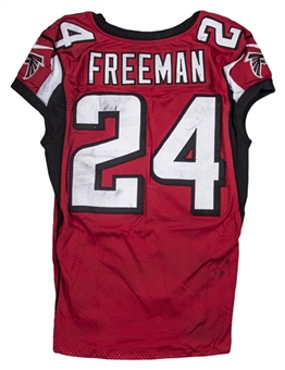 2015 Devonta Freeman Game Used Atlanta Falcons Home Jersey Photo Matched To 10/11/15 & 10/15/15 (Falcons COA & Resolution Photomatching)